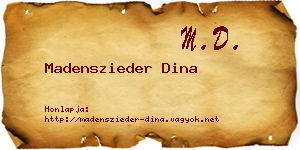 Madenszieder Dina névjegykártya